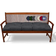 Beautissu Bench Cushion Flair BK apm. 100/120/150/180 x 50 x 10 cm Ērts polsterējums dārza sola sēdekļa spilvens - pieejams dažādās krāsās, 150x50 cm