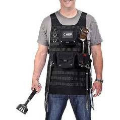 HALAWAKA Tactical BBQ Apron Outdoor Durable Camping BBQ Chef Apron for Barbecue Cooking Grill Master Grilling