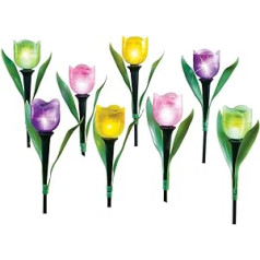 Kolekcijas utt. Tulip Solar Garden Stakes — 8 pack. — daudzkrāsaini