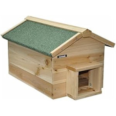 nanook Hedgehog House Ežiuko lesyklėlė Namas mažų gyvūnų namas Graužikų namas Žiemą sulankstomas oro sąlygoms atsparus stogas Apytiksl. 50 x 36 x 31 cm