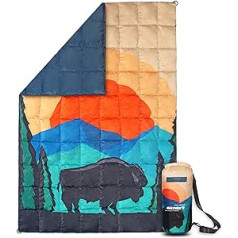 4Monster Down Blanket Lightweight Compact Outdoor Camping Blanket, Super Warm Waterproof Packable Blanket for Travel, Picnics, Camping, Hiking (Pressure A, M: (137 x 203 cm)