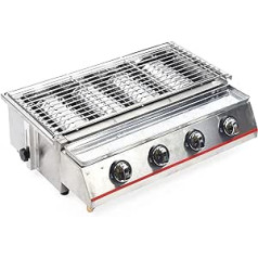 4 Burner Gas Barbecue Smokeless Barbecue All Purpose for Outdoor and Indoor BBQ
