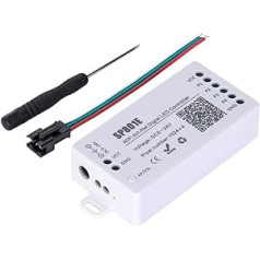 BTF-LIGHTING SP801E WiFi AP+STA Dual Mode LED Controller for WS2812B SK6812 WS2811 APA102C IC LED Strip Matrix Panel Module Light BluFi Bluetooth atbalstīta izplatīšana Art-Net IOS/Android App Control