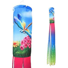 Madrona Brands Windsock Garden Dragonfly Windsock 60 collu izturīgs āra piekarināmais dekors pagalma dārza terases klājs