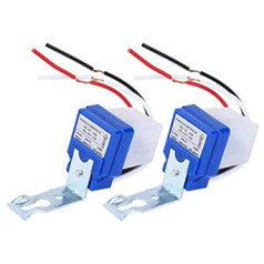 2-Piece Light Sensor Control Switch Automatic Light Switch Sensor Switch for Outdoor Street Light Control (AS-10A-12V)