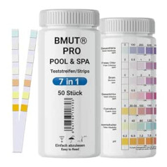 50 x 7-in-1 Pool & Spa Test Strips Whirlpool Water Tester in Tube Chlorine pH Values Test Paper