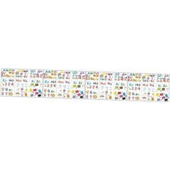 Abaodam 36 loksnes Dekoratīvās uzlīmes bērniem Plakāts agrīnās izglītības bērnu rotaļu istabas uzlīmes Mācību numuru uzlīmes Izglītojošas sienas uzlīmes Alfabēts PVC burts
