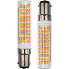 ZHENMING B15D LED spuldze 7 W 100 W halogēna ekvivalenta SBC mazas bajonetes LED spuldzes, 230 V aptumšojams īpaši spilgts, silti balts 3000 K mašīnas apgaismojumam, šujmašīnām, stāvlampām, 2 gab.