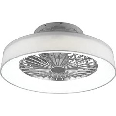 Reality Leuchten Farsund R62662101 LED griestu lampas ventilatora balts auduma abažūrs ar 26 vatu LED ventilatoru 40 vati