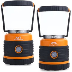 AYL LED kempinga lampa — kempinga lampas baterijas LED 1800 LM ar 4 gaismas režīmiem — kempinga lampa dabas pasākumiem kā avārijas lampas strāvas padeves atteices lampa un vētras laternas LED