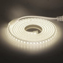 Wisada 20 metru LED sloksne, dabīgi balts, 2835 SMD 120 LED/m Super Bright CRI≥90 IP65 ūdensizturīgs, elastīgs, bez vadiem, LED sloksnes gaisma virtuvei, guļamistabai, skapim, interjera dekorēšanai, apgaismojumam