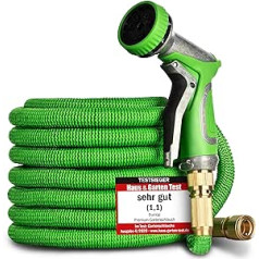 Dunlop Garden Hose Flexible Stretchy Test Winner – Wear-Free Brass Connections and Free Metal Spray I Expandable Garden Hose 3/4 Inch Flexible Water Hose Flexi (30 Metres)