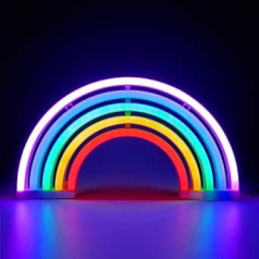 Xiyunte Rainbow Neon Signs, LED Neon Lights Signs, Battery and USB