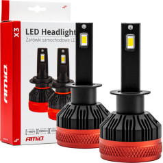 LED auto spuldzes x3 sērijas canbus amio h1 amio-02977