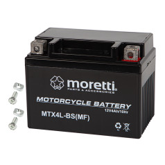 82-351# Motocikla akumulators 12v 4ah mtx4l-bs moretti