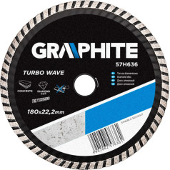 Graphite Алмазный диск 180 х 22,2 мм, турбоволна