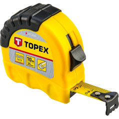 Topex Velmēta tērauda mērlente 10 m x 25 mm