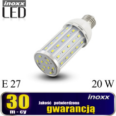 E27 LED kukurūzas spuldze 20w metāls 6000k auksts