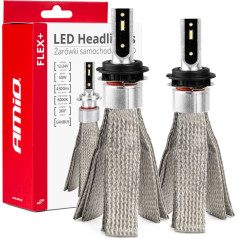 LED automobilių lemputės flex+ h7-1 12v 24v 6000k canbus amio-03661