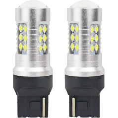 LED spuldzes canbus 3030 24smd t20 7440 w21w balta 12v 24v amio-01173