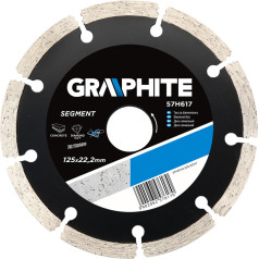 Graphite Dimanta disks 125 x 22,2 mm, segmentēts