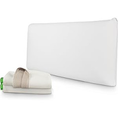 Purovi spilvens 80 x 35 x 10 cm - Ergonomisks Memory Foam spilvens ar Aloe Vera - Balstošs kakla spilvens sānu guļamajiem, muguras un vēdera gulšņiem