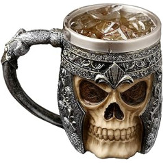 auvstar Gothic 3D Skull kavos puodelis, kaukolės alaus puodeliai, nerūdijančio plieno skeleto gėrimo puodelis, viduramžių kaukolės gėrimų puodelis kavai / gėrimams / sultims