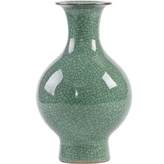 Chinese Ceramic Art Handmade Antique Ice Crack Glaze Large Porcelain Flower Vase for Home Decoration