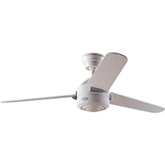 HUNTER FAN Deckenventilator Carera 132 cm für den Innenbereich, mit Zugkette und 3 austauschbaren Flügeln in Schneeweiß und Ahorn, optimal für Sommer und Winter, Modell 24246