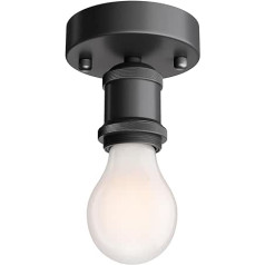 ledscom.de Retro Vintage Lamp Socket Black with E27 Bulb Energy Efficiency Class A Frosted (Warm White, 4 W, 935 Lumens)