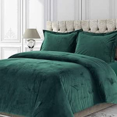 Tribeca Living VENICEDUVETWTEA TEAL VELVET DUVETWTEA dubultā segas pārvalka komplekts