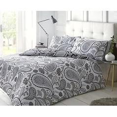 Sleepdown Bettwäsche-Set mit Paisleymuster, Schwarz