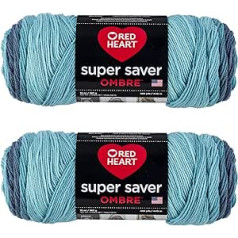 Red Heart Super Saver Jumbo Thread 2 Pack Blue Tiful