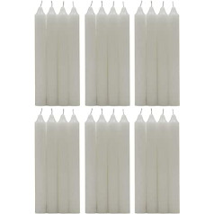 H Hansel Home - Candlestick candles, 24 pieces, crown candles, diameter 1.8 cm, length 17.5 cm, white colour