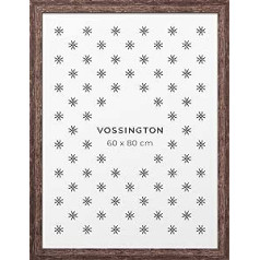 Vossington Picture Frame 60 x 80 cm Brown - Vintage - Rustic Character and Charm - Artificial Wood Grain - Poster Frame - Large - Frame for 1 Picture, Poster or Puzzle in the Format 60 x 80 cm (80 x