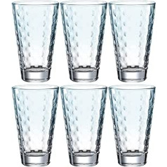 LEONARDO HOME Optic 025901 Dzeramo stiklu komplekts ar 6 300 ml Mint Glass Tirquoise