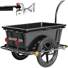 Deuba dviračio priekaba su 90L plastikine vonia įsk. Sukabinimas - krovininė priekaba, transporto priekaba, priekaba, vežimėlis.