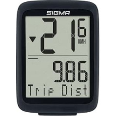 SIGMA SPORT BC 8.0 WL bezvadu velodators ar daudzām funkcijām Augstas kvalitātes velodators, viegli lietojams ar lielām pogām un skaidru displeju