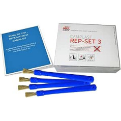 PVC & PU Repair Kit Camplast Repair Set 3 + 4 Round Brushes + Fishing Glue - Product Description, Repair Kit for Inflatable Boat, Tent, Pool, Fabric, Tarpaulins, Awning, Sleeping Mat, Air Mattress