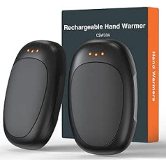 gabless Electric Hand Warmer, Rechargeable Set of 2, Pocket Warmers, Reusable, Hand Warmer, Pocket Warmer, Portable, 3 Heating Modes, Hand Warmers, Children, Gift for Men, Women, Children