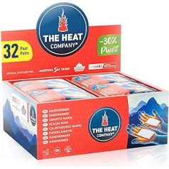 THE HEAT COMPANY roku sildītāji - par 30% mazāk plastmasas - īpaši silti: 12 stundas karstuma rokām - 10, 16, 32 vai 40 pāri - ar gaisu aktivizējami siltuma spilventiņi - kabatas sildīšana pret aukstām rokām