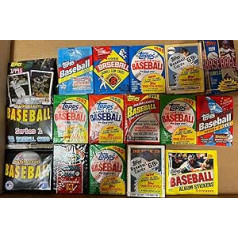 300 vecas vintage Topps beisbola kartītes aizzīmogotā vaska iepakojumā. Daudz dāvanu iepakojuma