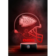 Kansas City Chiefs NFL LED lampas gaismas logotipa ķiveres maiņas režīms ar 6 dažādām krāsām