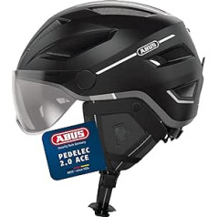 ABUS Pedelec 2.0 ACE City Cycling Helmet with Rear Light, Visor, Rain Cover, Ear Protection, for Men and Women