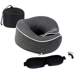 KÖHAIR Neck pillow supports you with your restful night's sleep after your hair transplant - innovative travel neck pillow | incredibly small for relaxed travel on the plane and car