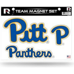 Rico Industries NCAA Pitsburgas Panthers Die Cut Team magnētu komplekta loksne, zila, 8,5 x 11 collu