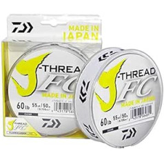 Daiwa makšķerēšanas aukla J-Thread FC Fluorocarbon 50 m 55 yd 0,765 mm 80 lb Fluorocarbon jūras vērpšana sērfošanas foreles Bolo ezers