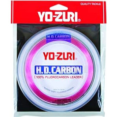 Yo-Zuri HD Fluorocarbon plaukstas spole 100 jardu līdera līnija rozā 15 lb