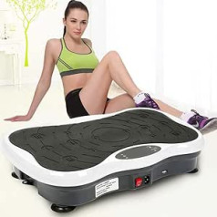 Bluetooth Vibration Plate LCD Display with Remote Control and Resistance Bands 200W 53 x 32.5 x 12cm Home Exercise Reduce Fat and Shape