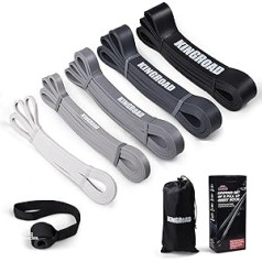 5 Resistance Bands Set, Verschiedene Ebenen Widerstandsbänder Set mit Türanker für Kraftraining und Pilates, Pull up Band Resistance bänder Fitnessbänder Set wiederstandsband